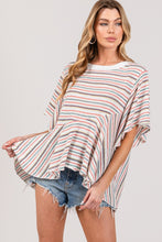 Load image into Gallery viewer, SAGE + FIG Round Neck Stripe Top