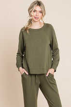 Load image into Gallery viewer, Super Lady Round Neck Raglan Sleeve Top and Pants Lounge Set