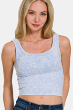 Load image into Gallery viewer, Zenana Washed Ribbed Scoop Neck Wide Strap Tank