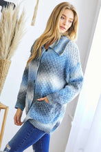 Load image into Gallery viewer, Davi &amp; Dani Contrast Collared Neck Button Up Cardigan with Pockets