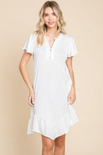 Load image into Gallery viewer, Culture Code Short Sleeve Ruffled Asymmetric Hem Dress