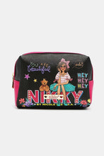 Load image into Gallery viewer, Nicole Lee USA Printed Extra Large Cosmetic Pouch