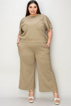 Load image into Gallery viewer, Double Take Texture Short Sleeve Top and Pants Set