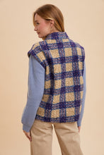 Load image into Gallery viewer, Annie Wear Faux Fur Plaid Button Up Jacket