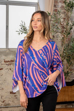 Load image into Gallery viewer, Sew In Love Print Bell Sleeve V-Neck Top