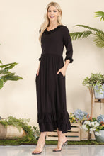 Load image into Gallery viewer, Celeste Layered Ruffle Hem Dress with Pockets