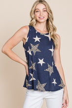 Load image into Gallery viewer, BOMBOM Star Print Waffle Knit Tank