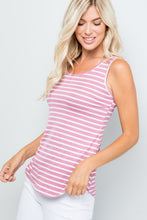 Load image into Gallery viewer, Celeste Backside Bow Tie Striped Tank