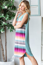 Load image into Gallery viewer, Heimish Striped Sleeveless V Neck Dress