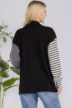 Load image into Gallery viewer, Celeste Striped Button Up Dropped Shoulder Shacket