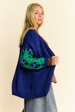 Load image into Gallery viewer, Davi &amp; Dani Argyle V-Neck Dropped Shoulder Cardigan