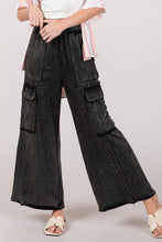 Load image into Gallery viewer, SAGE + FIG Knit Terry Mineral Wash Wide Leg Pants