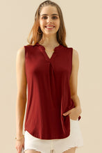 Load image into Gallery viewer, Ninexis Full Size Notched Sleeveless Top