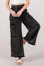 Load image into Gallery viewer, SAGE + FIG Knit Terry Mineral Wash Wide Leg Pants