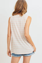 Load image into Gallery viewer, Cotton Bleu by Nu Label Sleeveless Front Tie Striped Top