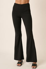 Load image into Gallery viewer, Mittoshop Crepe Knit Elastic Waist Flare Leg Pants