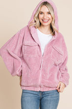 Load image into Gallery viewer, Culture Code Faux Fur Zip Up Hooded Jacket with Side Pockets