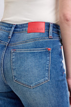 Load image into Gallery viewer, Judy Blue Plaid Print Cuff Straight Leg Jeans with Pockets