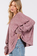 Load image into Gallery viewer, SAGE + FIG Round Neck Batwing Sleeve Oversize Top