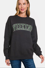 Load image into Gallery viewer, Zenana WEEKEND Round Neck Dropped Shoulder Sweatshirt