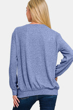 Load image into Gallery viewer, Zenana Melange Round Neck Top