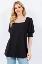 Load image into Gallery viewer, Celeste Swiss Dot Puff Sleeve Top