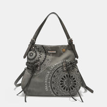 Load image into Gallery viewer, Nicole Lee USA Side Braided Tassel Inlaid Rhinestone Embroidery Hobo Bag