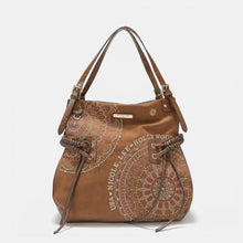 Load image into Gallery viewer, Nicole Lee USA Side Braided Tassel Inlaid Rhinestone Embroidery Hobo Bag