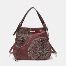 Load image into Gallery viewer, Nicole Lee USA Side Braided Tassel Inlaid Rhinestone Embroidery Hobo Bag