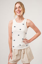 Load image into Gallery viewer, And The Why BOO Spider Web Embroidered Ribbed Tank