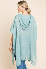 Load image into Gallery viewer, Cotton Bleu by Nu Label Tassel Hem Hooded Cover Up