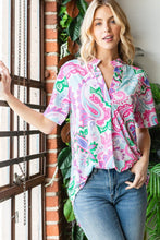 Load image into Gallery viewer, Heimish Paisley Print Short Sleeve Top