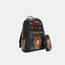 Load image into Gallery viewer, Nicole Lee USA Printed Vegan Leather Backpack Bag with Charging Port and Pouch