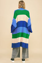 Load image into Gallery viewer, Davi &amp; Dani Color Block Kimono Sleeve Open Front Cardigan
