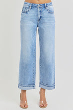 Load image into Gallery viewer, RISEN Full Size Ankle Wide Leg Cuffed Jeans Plus Size