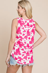 BOMBOM Printed Round Neck Tank