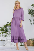 Load image into Gallery viewer, Celeste Layered Ruffle Hem Dress with Pockets