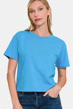 Load image into Gallery viewer, Zenana Round Neck Short Sleeve Cropped T-Shirt