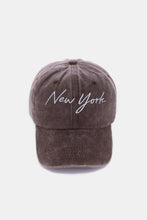 Load image into Gallery viewer, Zenana Washed Embroidered City Baseball Cap