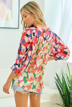Load image into Gallery viewer, First Love Floral Button Down Satin Shirt