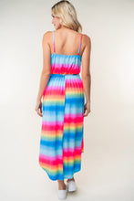 Load image into Gallery viewer, White Birch Ombre Striped Midi Cami Dress