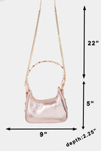 Load image into Gallery viewer, Fame Star Button Trim Hobo Handbag