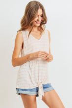 Load image into Gallery viewer, Cotton Bleu by Nu Label Sleeveless Front Tie Striped Top