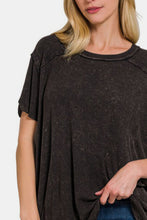 Load image into Gallery viewer, Zenana Washed Ribbed Short Sleeve Top