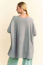 Load image into Gallery viewer, Davi &amp; Dani Round Neck Dropped Shoulder Long Sleeve Knit Top
