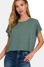 Load image into Gallery viewer, Zenana Round Neck Short Sleeve Crop T-Shirt