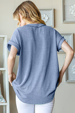 Load image into Gallery viewer, Heimish Front Pocket Short Sleeve Ribbed Top