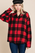 Load image into Gallery viewer, Super Lady Plaid Button Up Long Sleeve Shirt