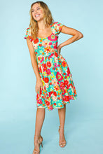 Load image into Gallery viewer, Haptics Floral Square Neck Short Sleeve Dress