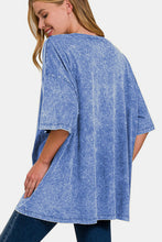 Load image into Gallery viewer, Zenana Washed Round Neck Drop Shoulder Oversized T-Shirt